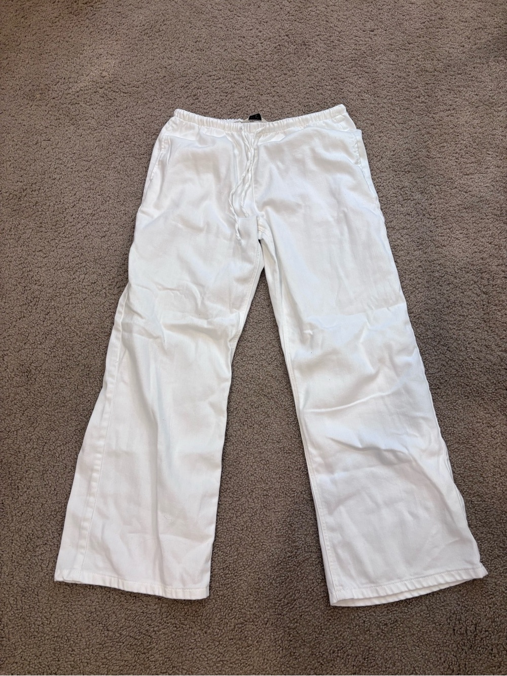 Vanilla Star Women's White Drawstring Lounge Pants